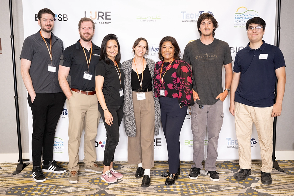 Employees attended TechTopia to represent Curvature and celebrate the evolving technology landscape of California's Central Coast.
From left to right: Justin Hallstrom, Matt Swann, Christine Austria, Renee Waters, Sachi Thompson, Luca Edens, and Caleb Lee